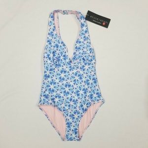 NWT Wolven Threads Eco Friendly Blue White Stars One Piece Bathing Suit …